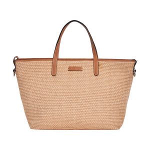 Sac en cuir et raphia Margaret