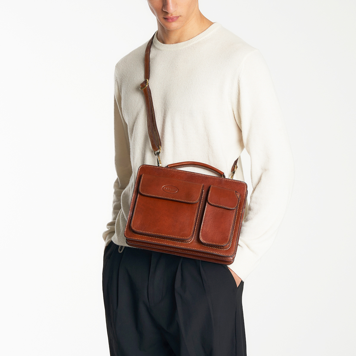 Cartable en cuir Micros – Image 4