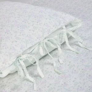 Taies d'Oreiller Réversibles Bloom & Stripe (Pack de 2) - Sauge Floral