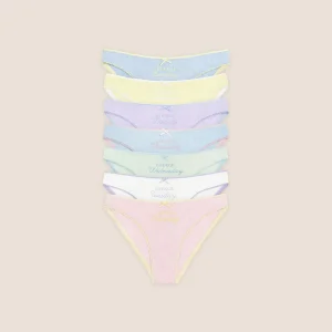 Culottes Days of the Week (pack de 7) - Pastel Multicolore