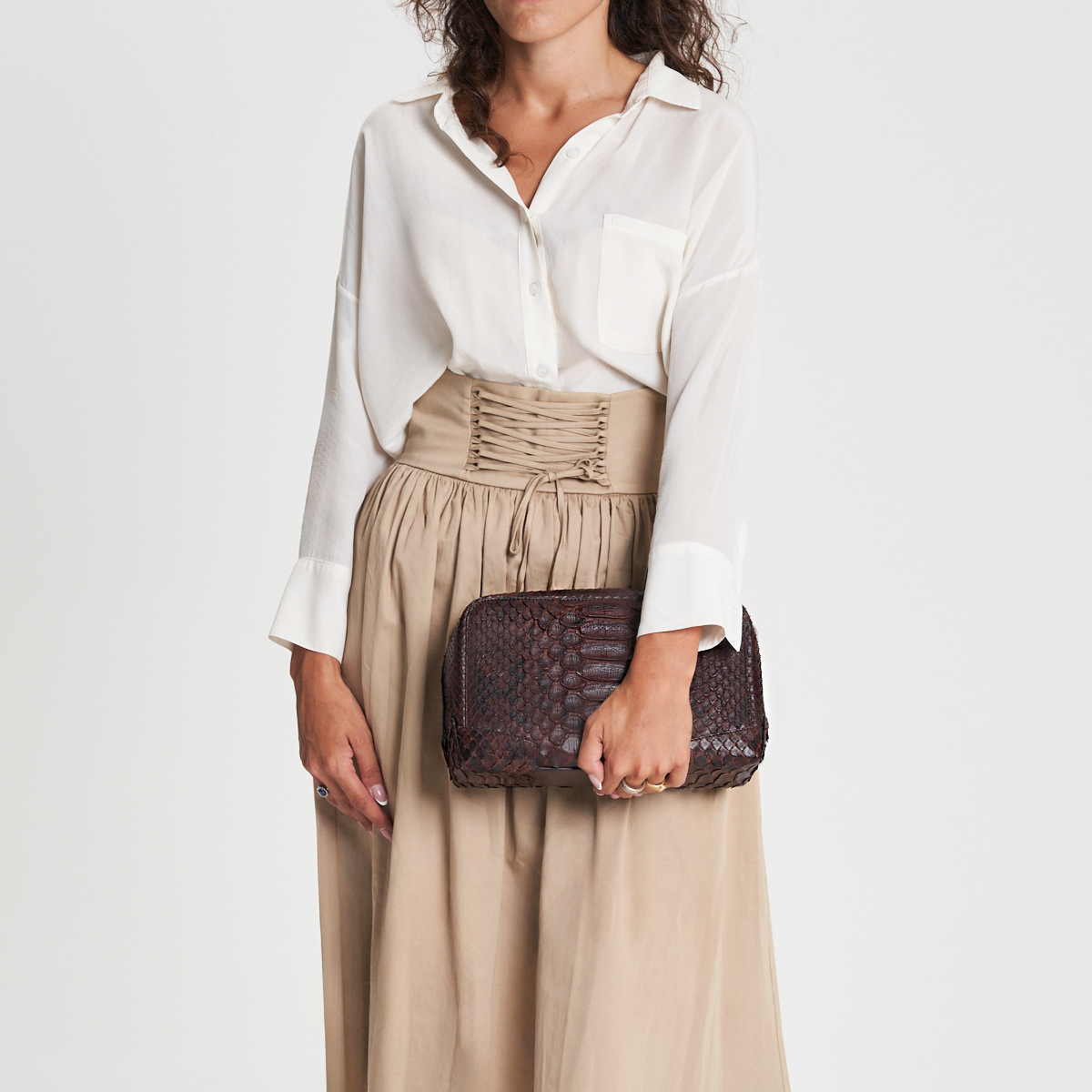 Trousse de toilette en peau de python Eclisse – Image 4