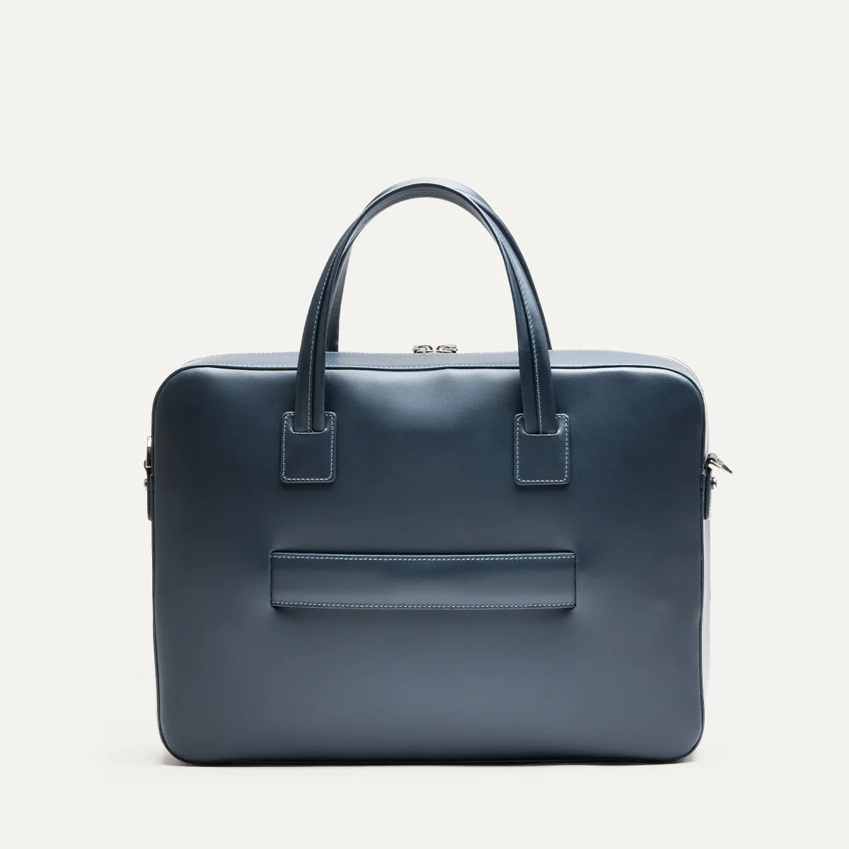 Porte-documents en cuir lisse ~ ALESSANDRO II - MARINE – Image 4