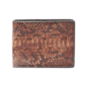 Portefeuille en peau de python grand avec porte-monnaie Nemoris