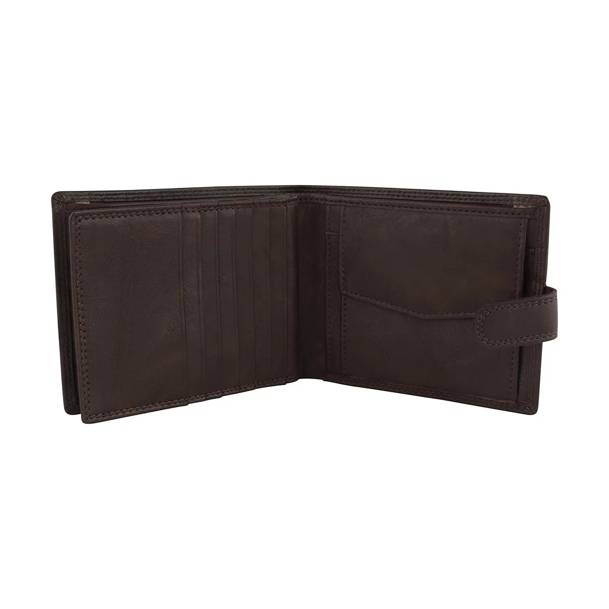 Portefeuille en cuir grand avec porte-monnaie Madrid – Image 3