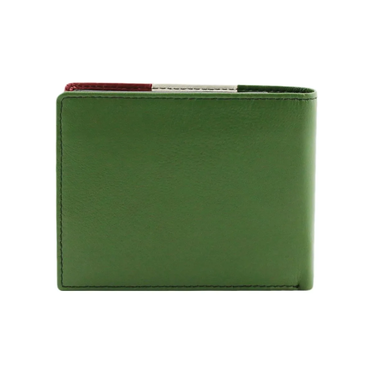 Portefeuille en cuir grand avec porte-monnaie Tricolore – Image 5