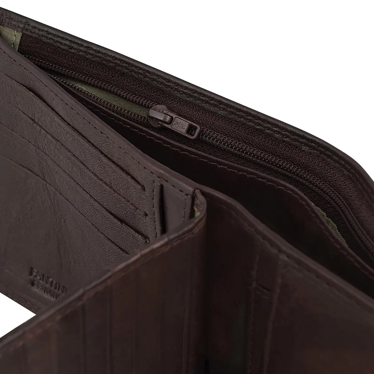 Portefeuille en cuir grand avec porte-monnaie Madrid – Image 5