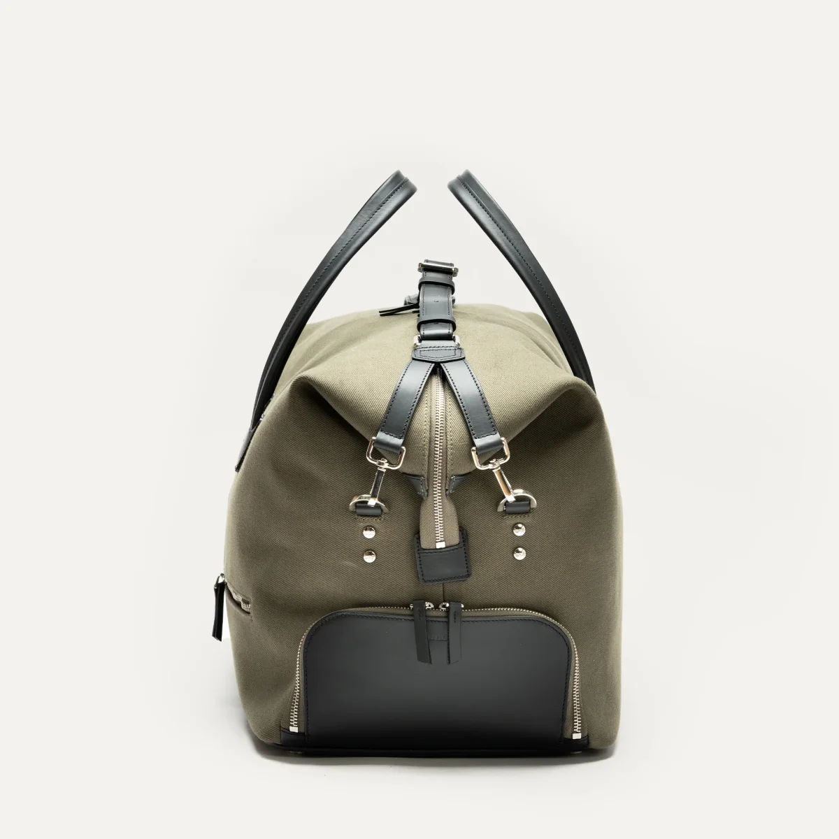 Sac de voyage ~ REMINGTON ~ Toile Kaki & cuir Noir – Image 5