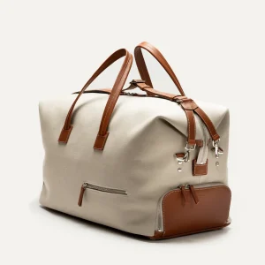 Sac de voyage ~ REMINGTON ~ Toile Beige & cuir Cognac