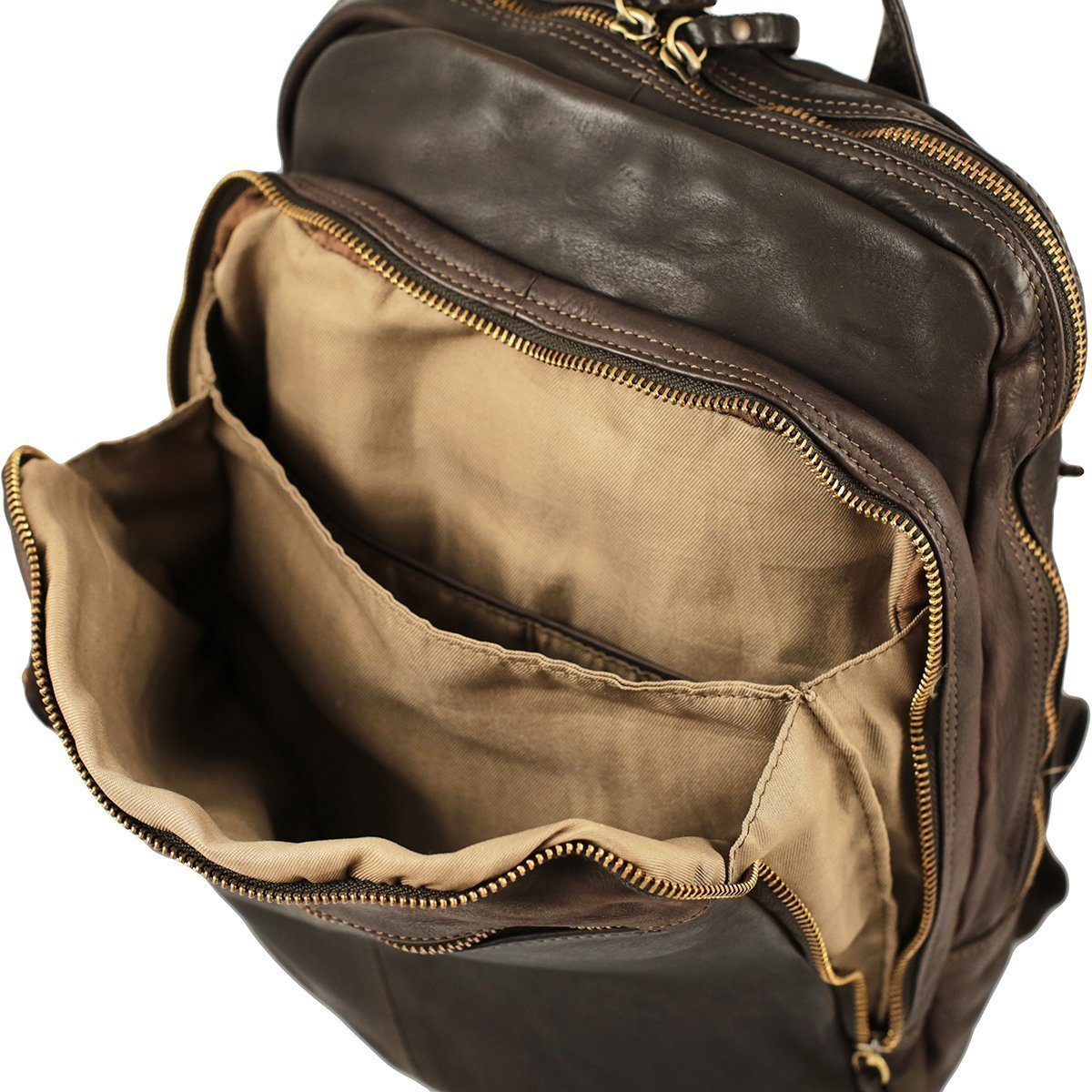 Grand sac à dos en cuir lavé Milano – Image 6