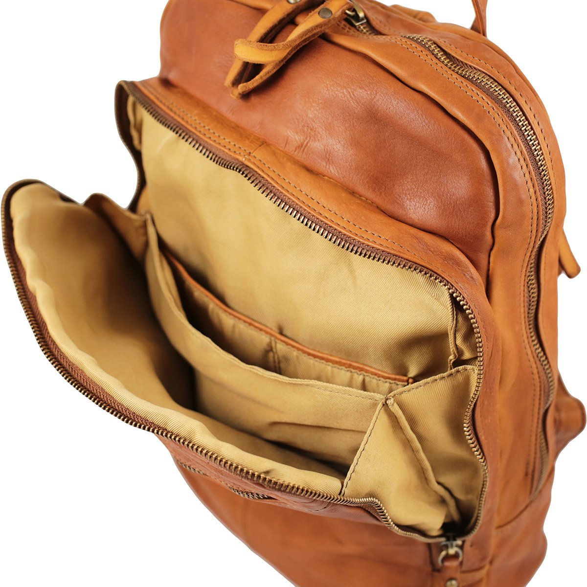 Grand sac à dos en cuir lavé Milano – Image 7