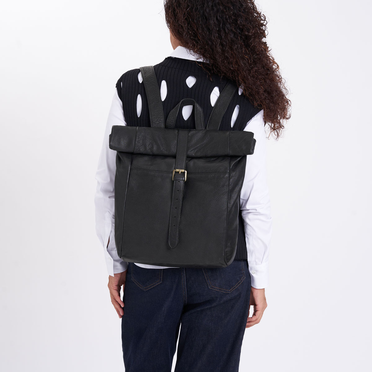 Grand sac à dos en cuir lavé Torino – Image 4