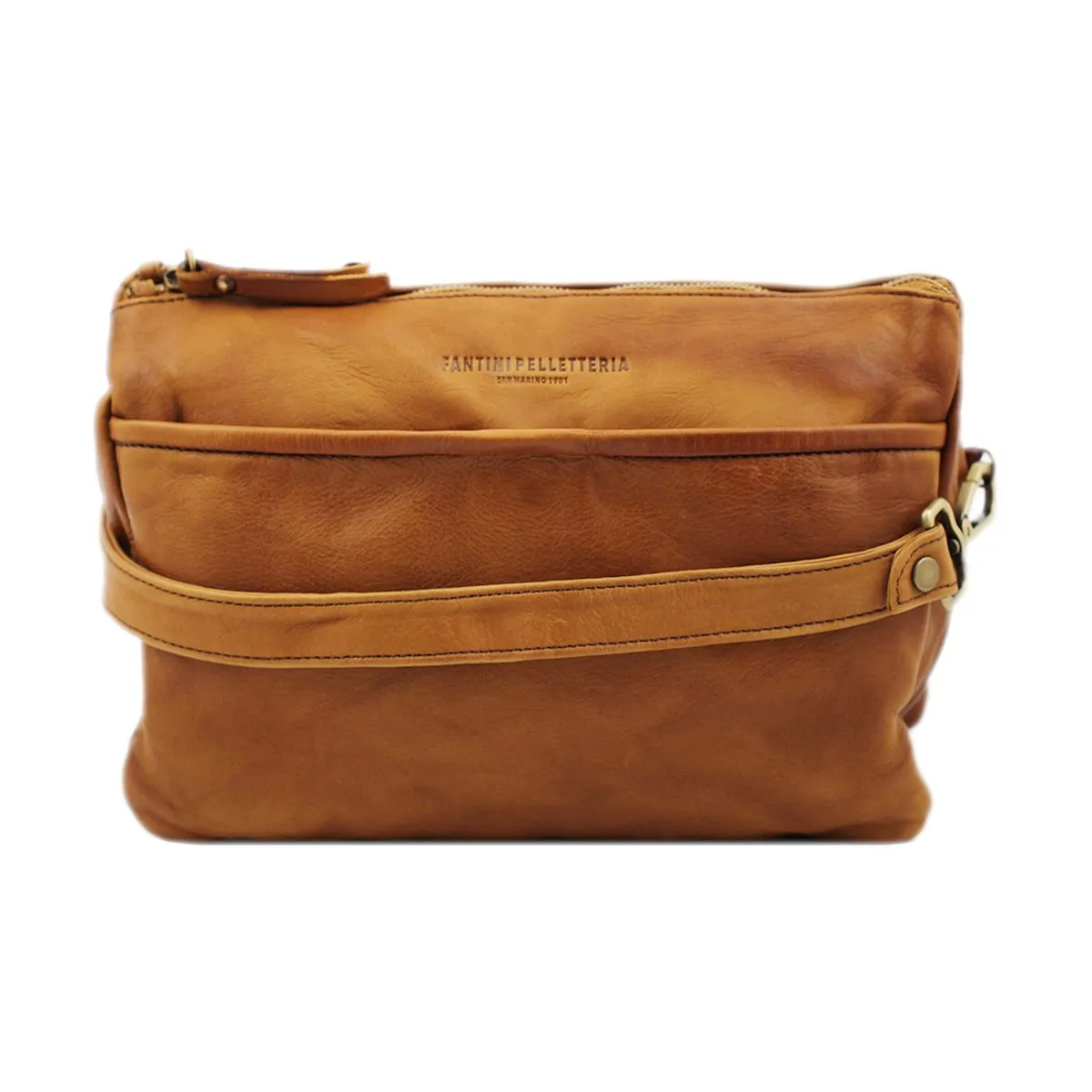 Sac à bandoulière en cuir lavé Roma