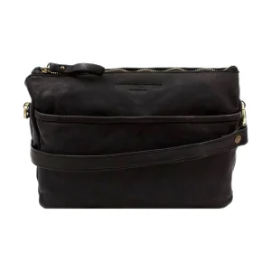 Sac à bandoulière en cuir lavé Roma