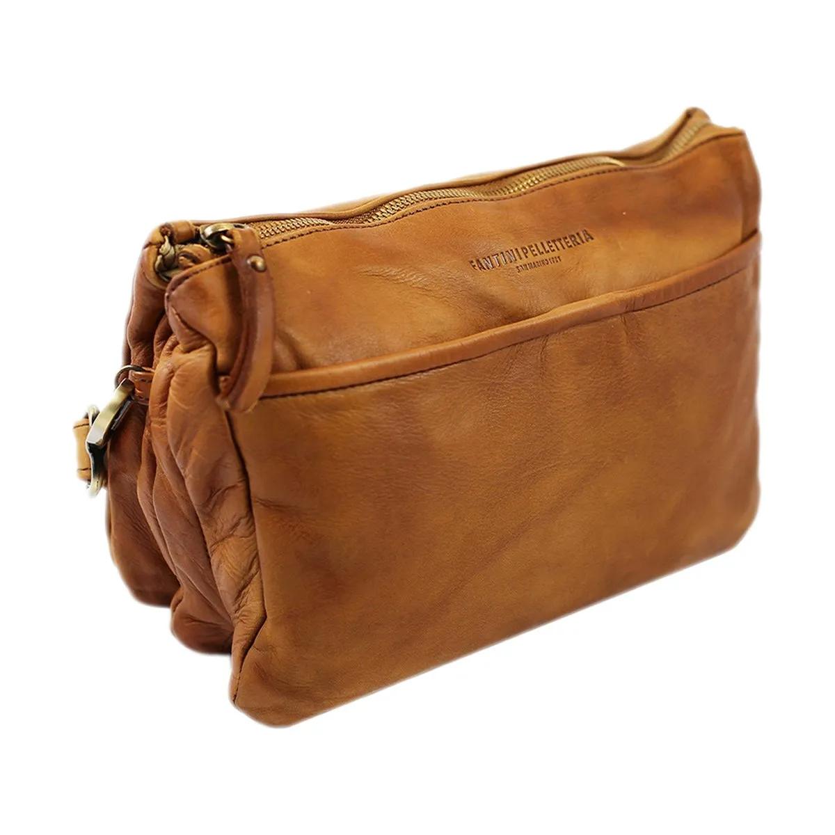 Sac à bandoulière en cuir lavé Roma – Image 4