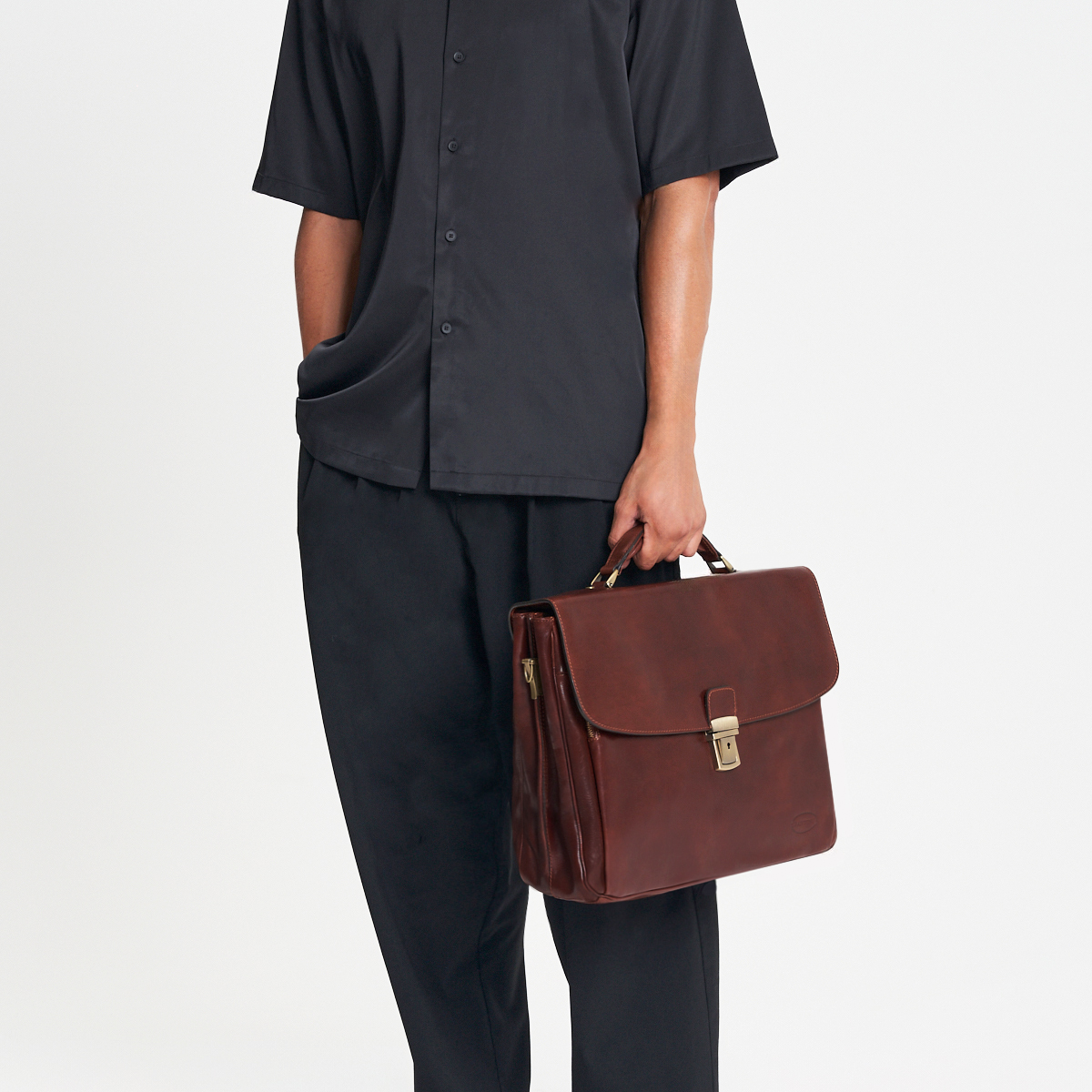 Cartable en cuir Nyse – Image 3