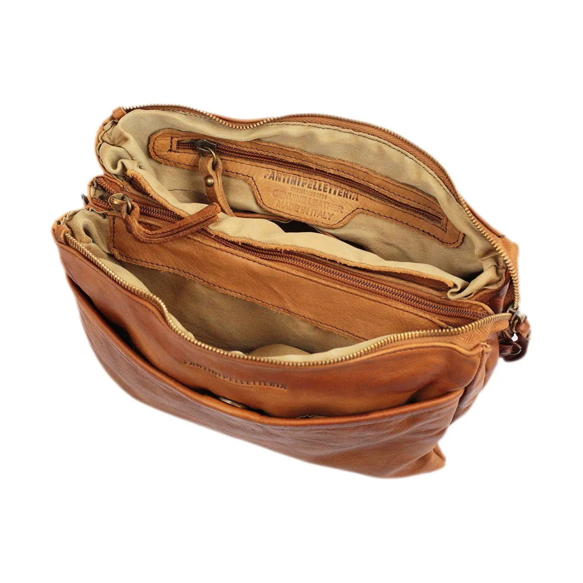 Sac à bandoulière en cuir lavé Roma – Image 5