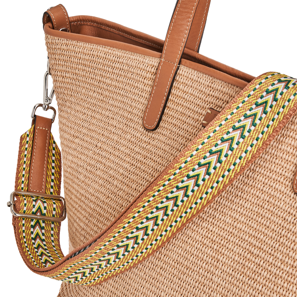 Sac en cuir et raphia Margaret – Image 5