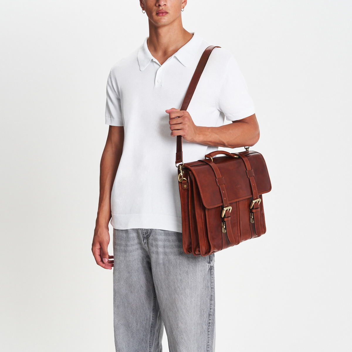 Cartable en cuir Regent – Image 3