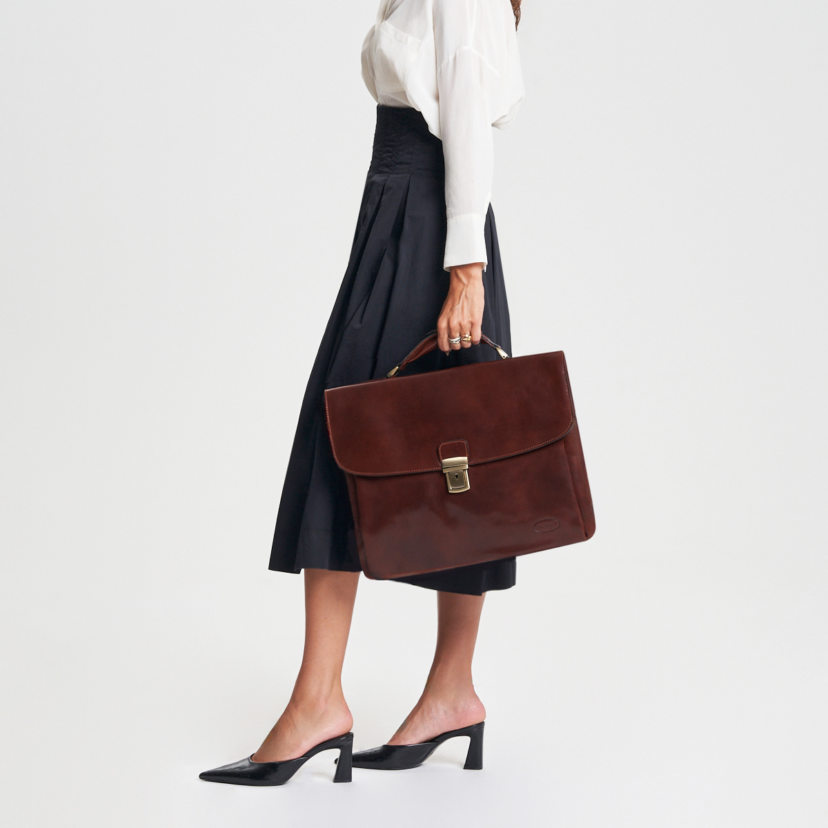 Cartable en cuir Nyse – Image 4