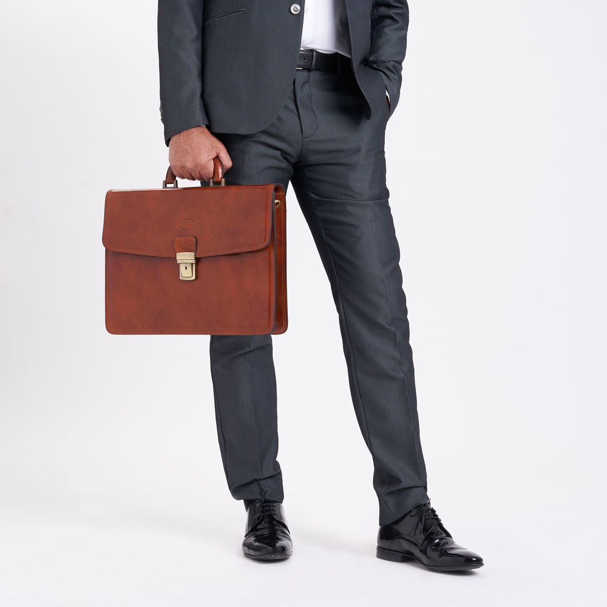 Cartable en cuir Manfredi – Image 3