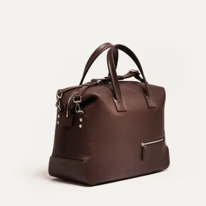 Sac de voyage 48 heures ~ WESLEY~Cuir grainé marron