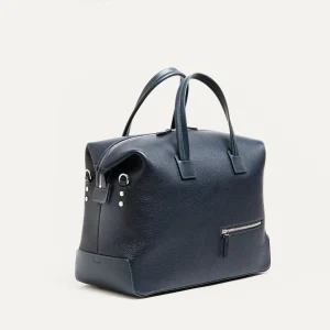 Sac de voyage 48 heures ~ WESLEY~Cuir grainé marine