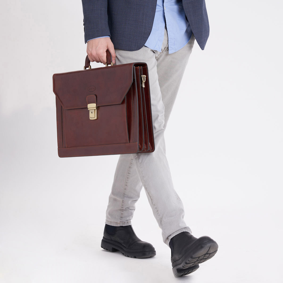 Cartable en cuir Shenzhen – Image 3