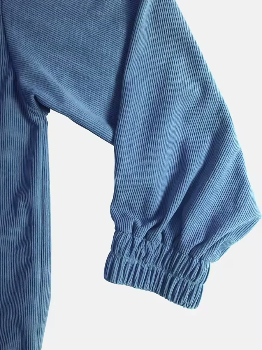 Veste Zippée Légère en Velours Côtelé – Image 7