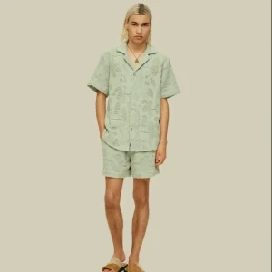 Chemise en crochet Cuba vert pastel