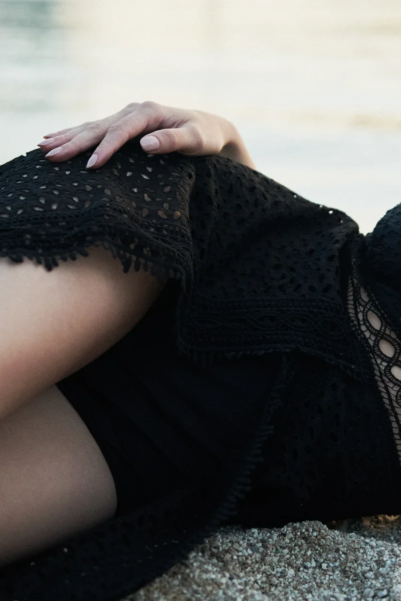 Robe style combi-short en dentelle à transparence – Image 5