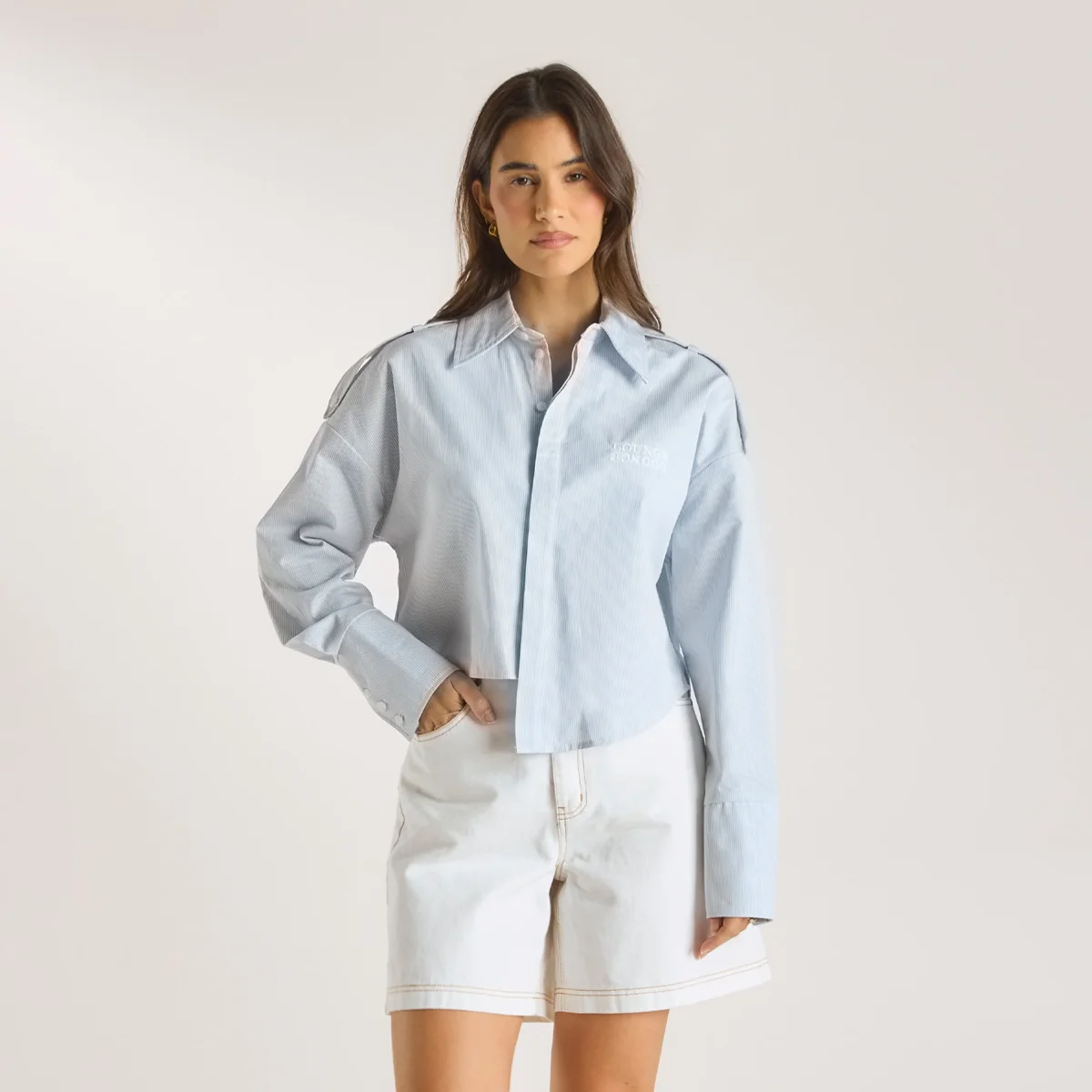 Chemise Asymétrique - Rayures Bleues – Image 5