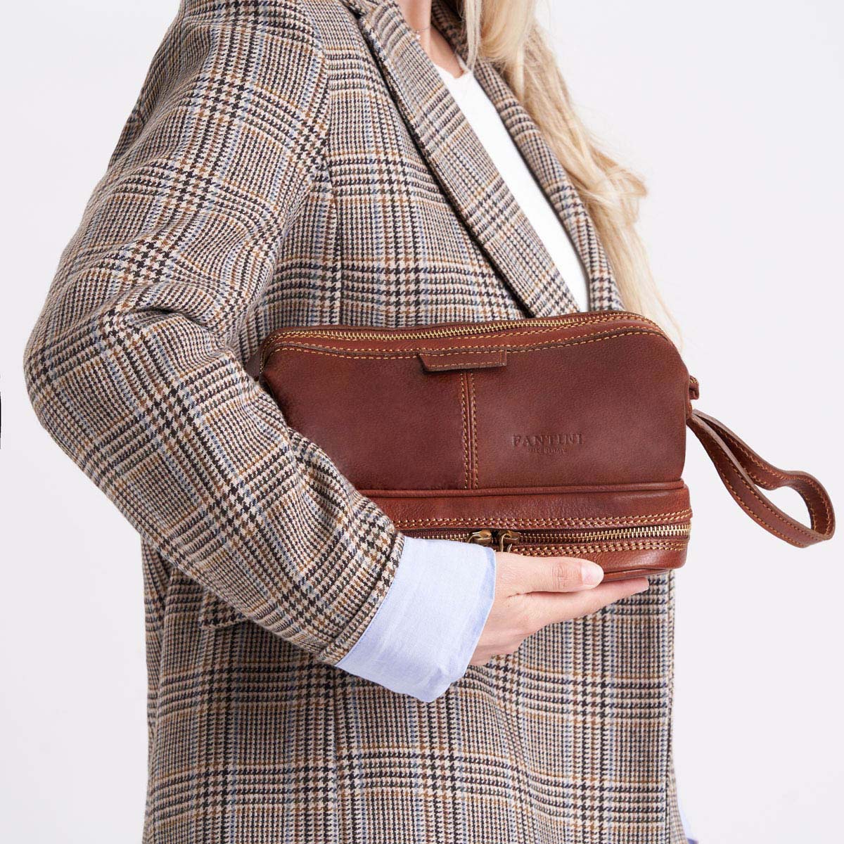 Trousse de toilette en cuir Ermes – Image 4