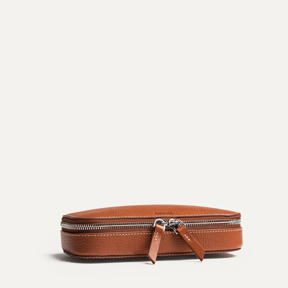 Trousse de toilette compacte ~ EVA - Cuir grainé cognac