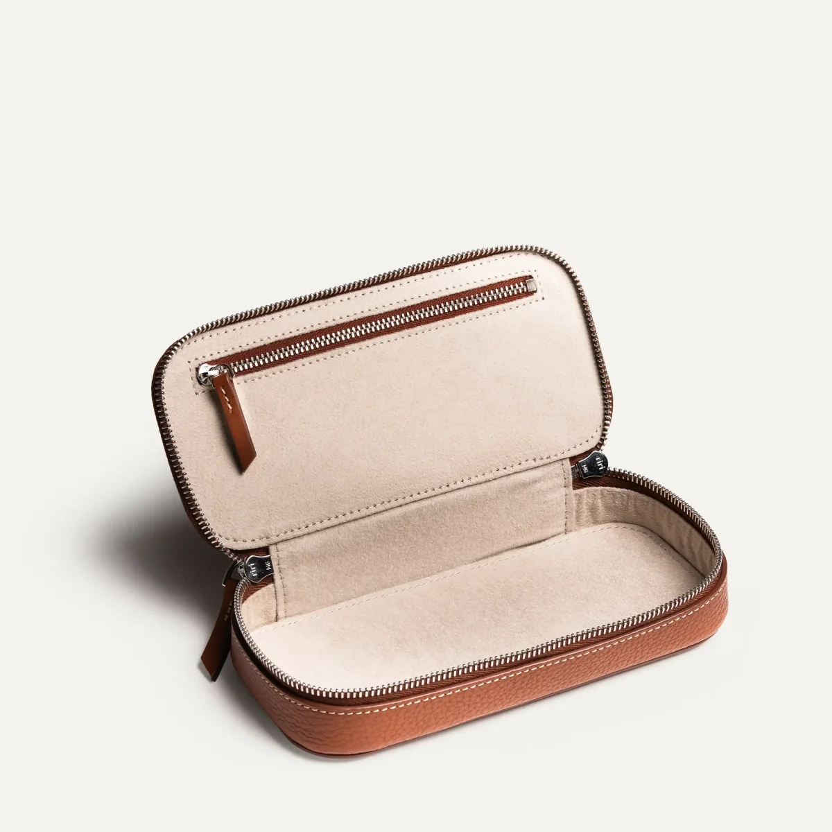 Trousse de toilette compacte ~ EVA - Cuir grainé cognac – Image 8