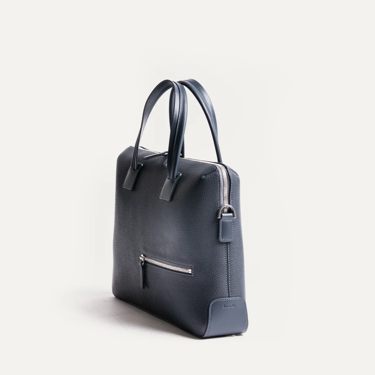 Porte-documents en cuir grainé ~ VALENTIN - MARINE – Image 6