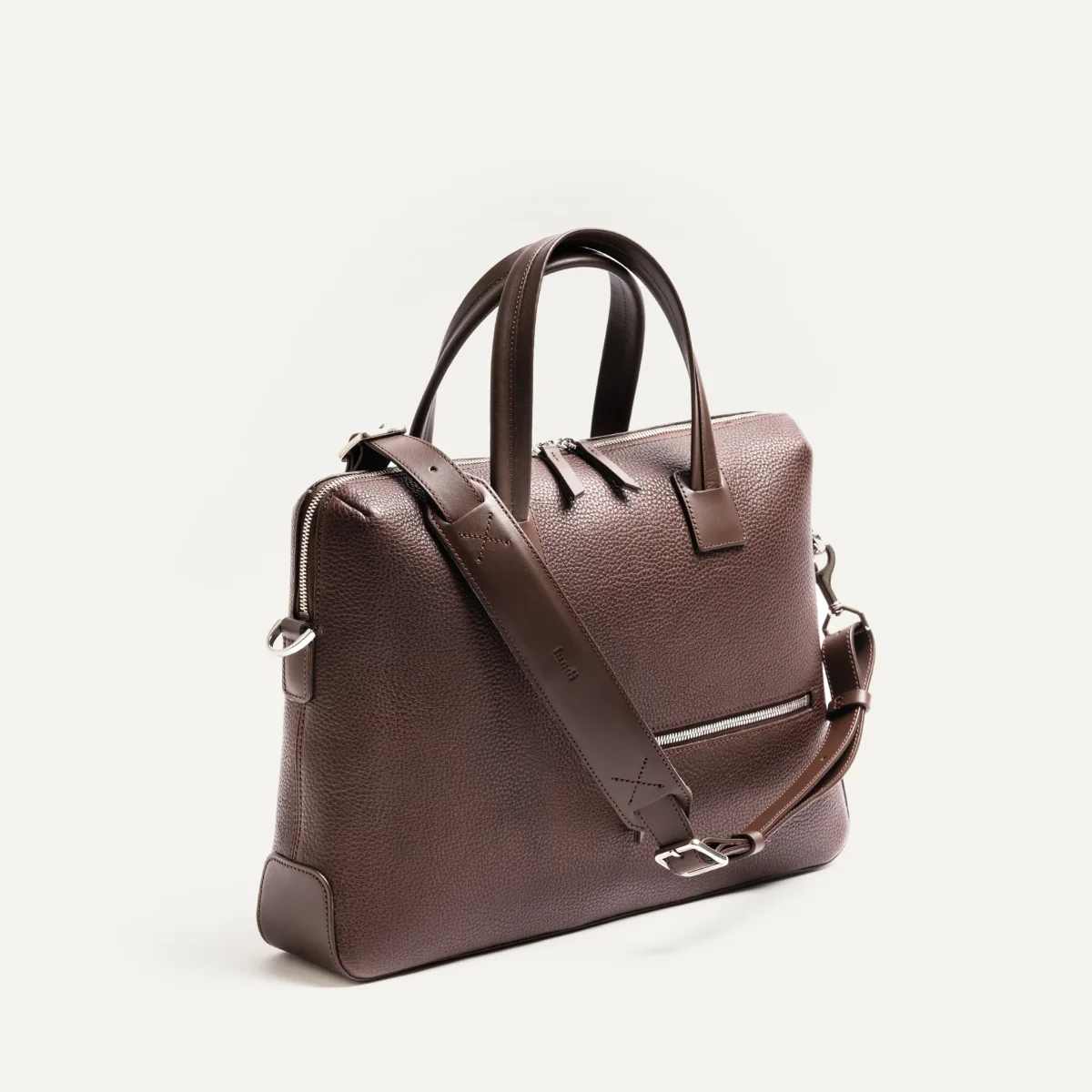 Porte-documents en cuir grainé ~ VALENTIN - MARRON – Image 8