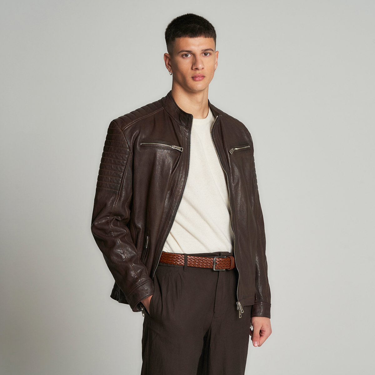 Veste en cuir Biker – Image 3