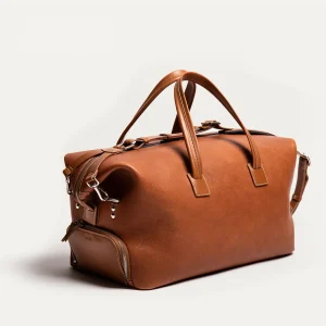 Sac week-end cuir ~ WILSON - COGNAC