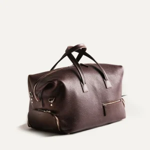 Sac week-end cuir ~ WILSON - MARRON