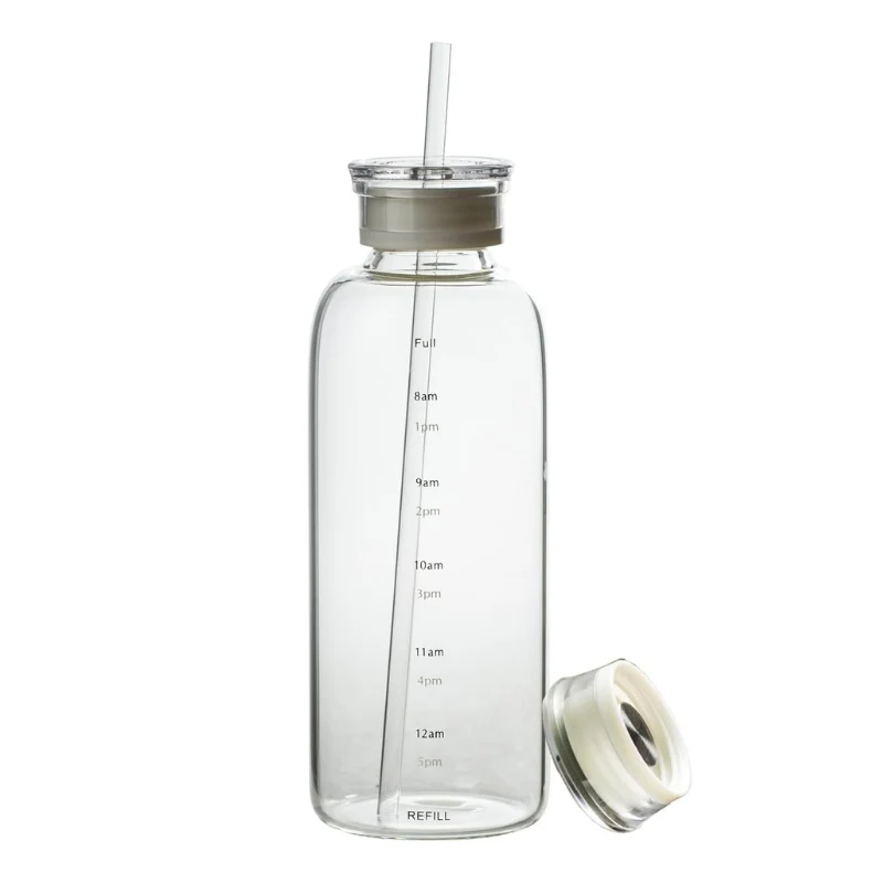 Bouteille D'eau en Verre avec Paille – Image 7