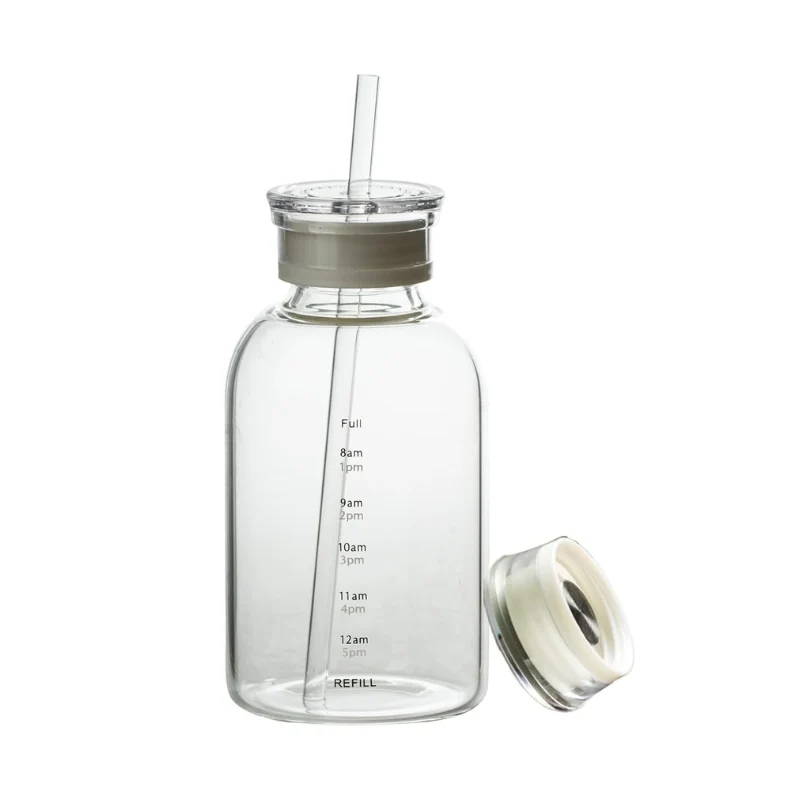 Bouteille D'eau en Verre avec Paille – Image 6