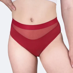Culotte menstruelle vague cerise