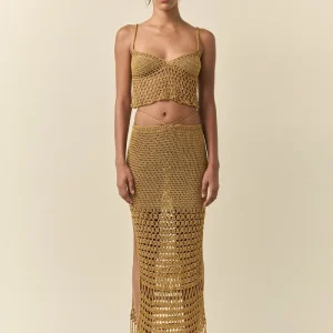 Jupe en crochet Gaia - Doré