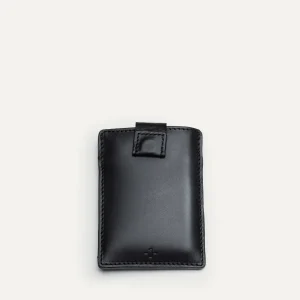 Porte-cartes compact en cuir ~ LOUIS - NOIR