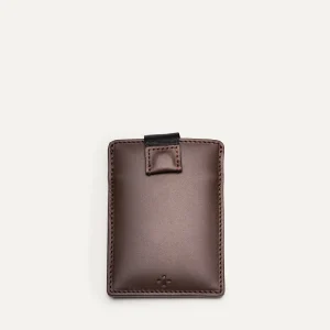 Porte-cartes compact en cuir ~ LOUIS - MARRON