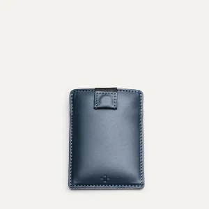 Porte-cartes compact en cuir ~ LOUIS - MARINE