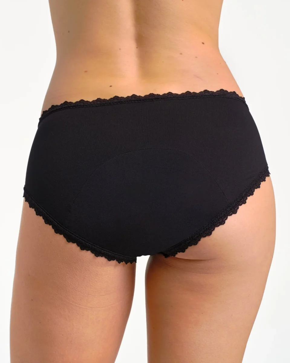 Shorty menstruel noir en dentelle – Image 5