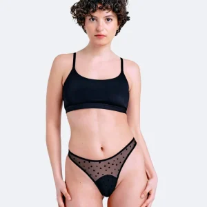 String menstruel tulle coeur