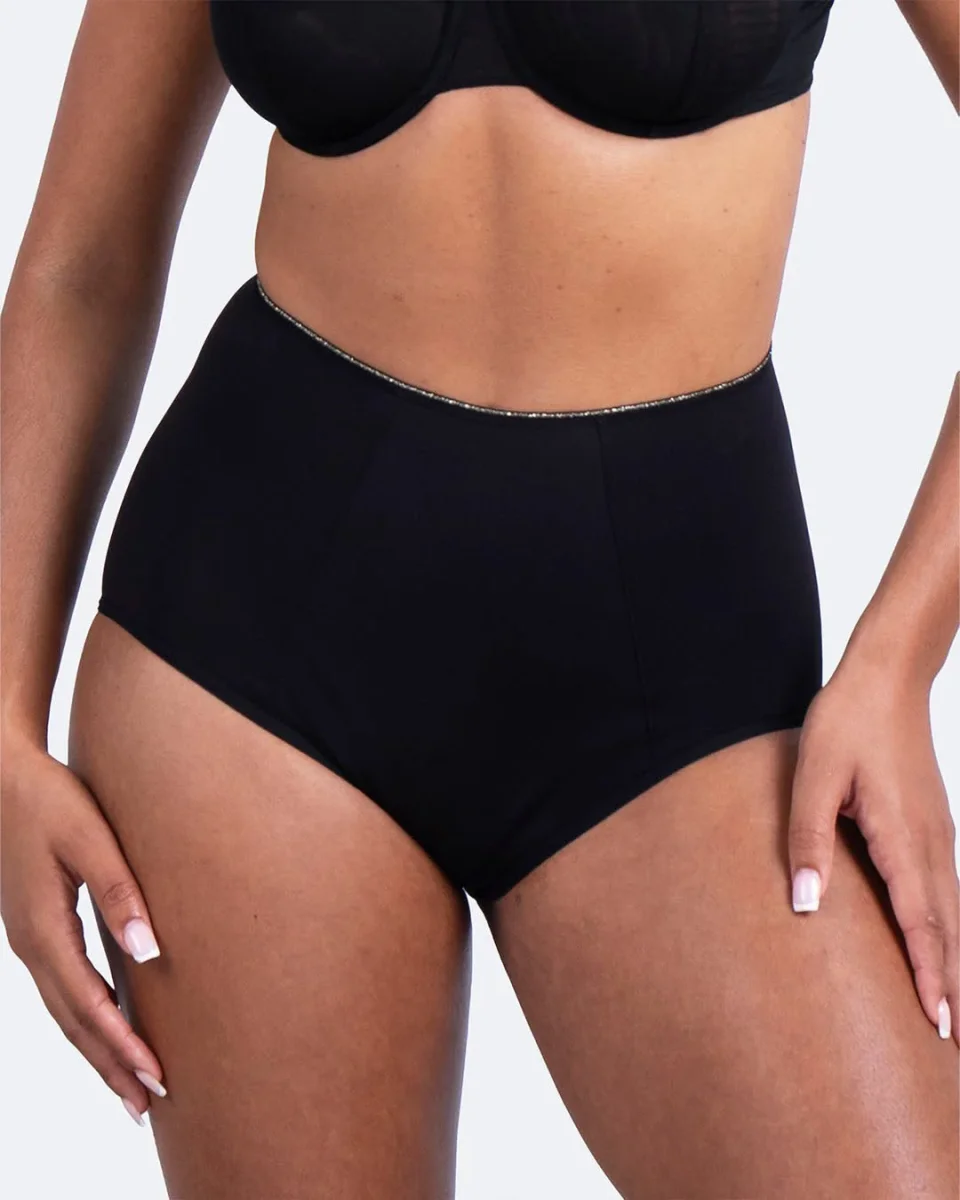 Taille haute menstruelle noire – Image 3