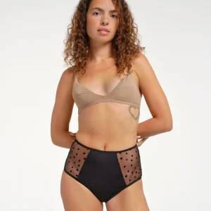 Taille haute menstruelle tulle cœur